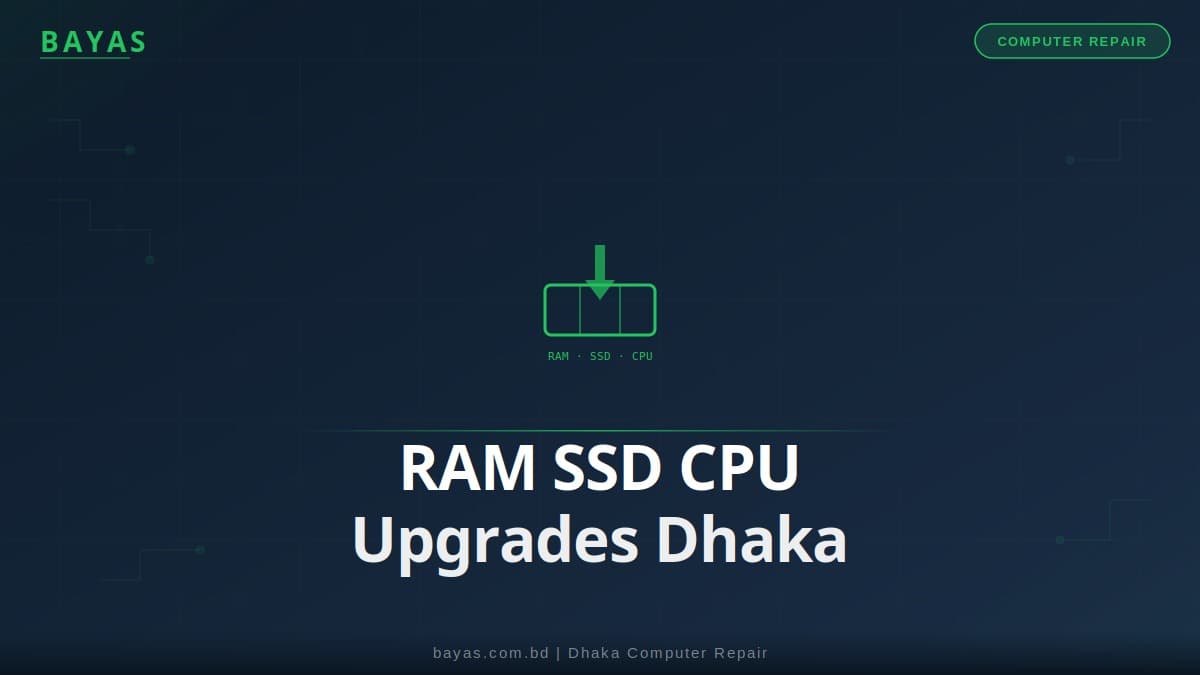 Computer Upgrade Service Dhaka — RAM, SSD, CPU Upgrade Cost 2026 — BAYAS Computer Repair Dhaka