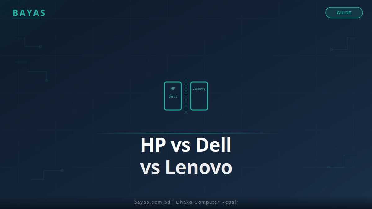 HP vs Dell vs Lenovo — Laptop Reliability in Bangladesh — BAYAS Computer Repair Dhaka