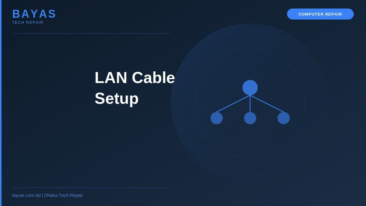 Network Setup & LAN Cable Installation Dhaka — Home Office Wi-Fi 2026 — BAYAS Computer Repair Dhaka
